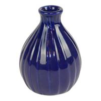 Vaas Keramiek Blad Blauw Small - thumbnail
