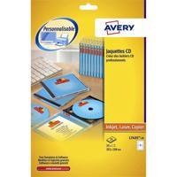 Cd inlegkaart Avery L7435-25 151x118mm - thumbnail