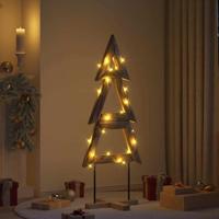 Kerstboom met standaard Bruin 150 cm Massief teakhout - thumbnail