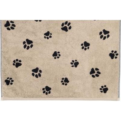 Cawö Cawo We love Dogs gemustert 6247 Badlaken 80x150 schwarz/beige