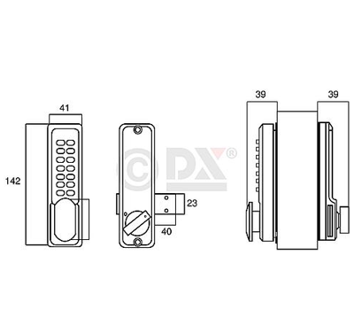 Mechan.codeslot inbouw m.vrijzetpal knsv-1155