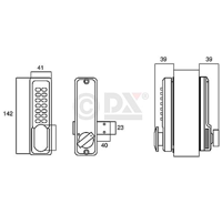 Mechan.codeslot inbouw m.vrijzetpal knsv-1155 - thumbnail