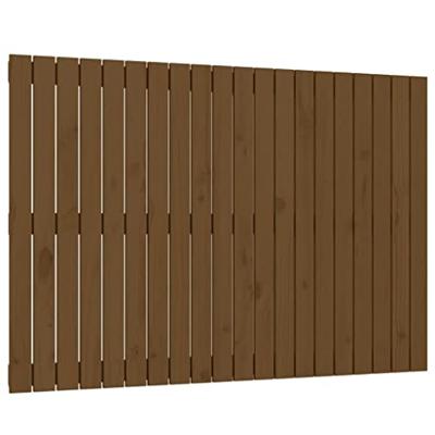 Wandhoofdbord 127,5x3x90 cm massief grenenhout honingbruin