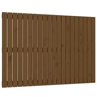 Wandhoofdbord 127,5x3x90 cm massief grenenhout honingbruin - thumbnail