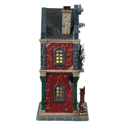 Lemax b.a. freyed clocksmith, b/o led verlicht huisje Spooky Town 2022