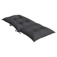 Stoelkussens 2 st hoge rug 120x50x7 cm stof gemêleerd antraciet - thumbnail