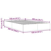 Bedframe zonder matras 120x200 cm fluweel donkergrijs - thumbnail