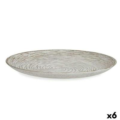 Middenstuk Gift Decor Wit Hout MDF 34,5 x 3 x 34,5 cm Spiraal (6 Stuks)