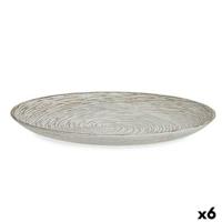 Middenstuk Gift Decor Wit Hout MDF 34,5 x 3 x 34,5 cm Spiraal (6 Stuks) - thumbnail