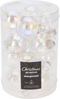 Kerstbal 35mm iriserend koker a 16 glas - thumbnail