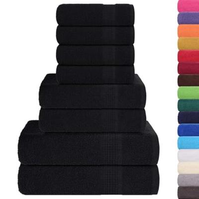 VidaXL 8-delige handdoekenset frogn 360 g/m² zwart VidaXL 8-delige handdoekenset frogn 360 g/m² zwart
