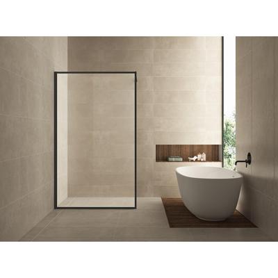 Inloopdouche BWS Vidrios 100x200 cm 10 mm Met Stabilisatiestang NANO Mat Zwart