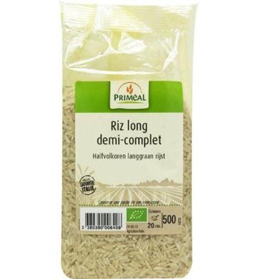 Primeal Halfvolkoren langgraan rijst bio 500 Gram