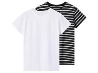 Esmara Kids Set van 2 kinder T-shirts (Zwart/wit, 134/140) - thumbnail