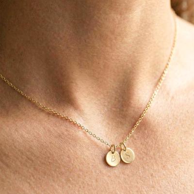 Initialen ketting - Rondje - Goud - 2 st Initialen ketting - Rondje - Goud - 2 st