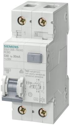 Siemens 5SU13566KK16 Aardlekschakelaar/zekeringautomaat 2-polig 16 A 0.03 A 230 V Siemens 5SU13566KK16 Aardlekschakelaar/zekeringautomaat 2-polig 16 A 0.03 A 230 V