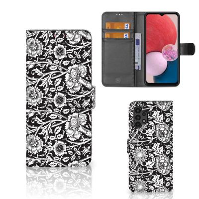 Samsung Galaxy A13 (4G) Hoesje Black Flowers