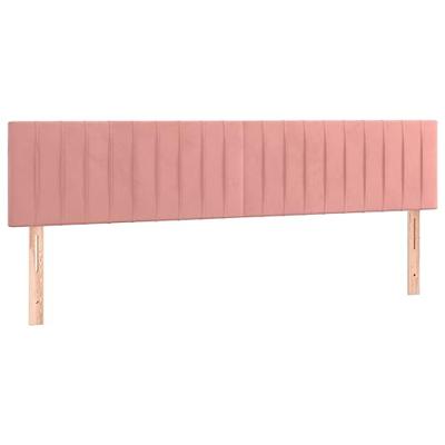 Boxspring met matras en LED fluweel roze 200x200 cm