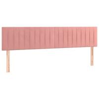 Boxspring met matras en LED fluweel roze 200x200 cm - thumbnail