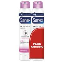 Deodorant Spray Sanex Invisible 2 Stuks 200 ml - thumbnail