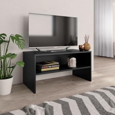 VidaXL Tv-meubel 80x40x40 cm bewerkt hout zwart VidaXL Tv-meubel 80x40x40 cm bewerkt hout zwart
