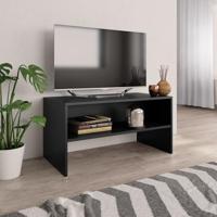 VidaXL Tv-meubel 80x40x40 cm bewerkt hout zwart - thumbnail