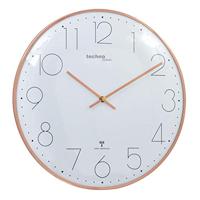 Techno Line WT 8235 gold optik Zendergestuurd Wandklok 35 cm x 350 mm x 350 mm x 25 mm Rose gold - thumbnail