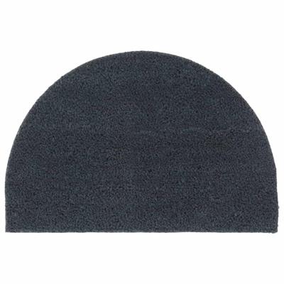 VidaXL Deurmat halfrond 40x60 cm getufte kokosvezel donkergrijs