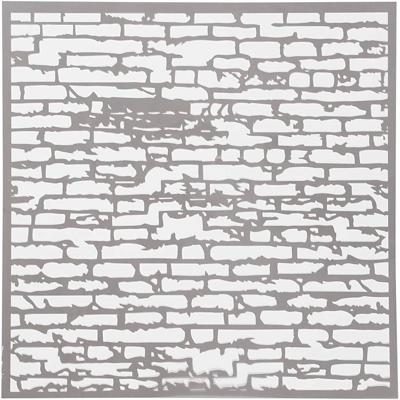 Creativ Company Sjabloon, stenen muur, afm 30,5x30,5 cm, dikte 0,31 mm, 1 vel