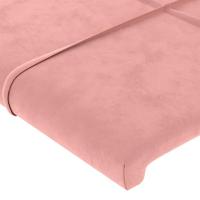 Hoofdborden 2 st 90x5x78/88 cm fluweel roze - thumbnail