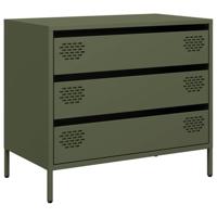 Dressoir 68x39x58,5 cm koudgewalst staal olijfgroen - thumbnail