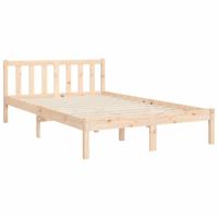 Bedframe met hoofdbord massief hout - thumbnail