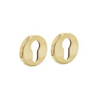 Intersteel | Rozet profielcilindergat | Rond | Verdekt | Kunststof | Messing Gelakt - thumbnail