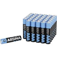 ABSINA 36 x AAA-batterijen, grootverpakking, 1,5 V alkaline, duurzame micro LR03-batterijen, AAA voor afstandsbediening, speelgoed, wekker enz., AAA-batterij - thumbnail