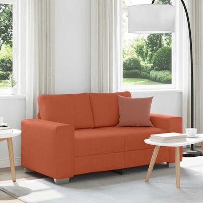 Loveseat Sofa Rood Oranje 120 cm Corduroy Stof