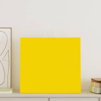 VidaXL Papieren zakken 50 st met hengsels 54x15x49 cm geel - thumbnail