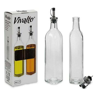 Olie en azijnset Vivalto Transparant Glas Siliconen Kristal 500 ml 5,7 x 29,5 x 5,7 cm 12 x 31 x 6 cm 2 Stuks Olie en azijnset Vivalto Transparant Glas Siliconen Kristal 500 ml 5,7 x 29,5 x 5,7 cm 12 x 31 x 6 cm 2 Stuks