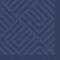 Duni 3-Laags Papieren Servetten Mosaic 24x24 cm 20 Stuks Donkerblauw - thumbnail