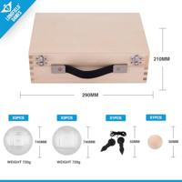 Luxe Jeu de Boules Set in Houten Kist - thumbnail