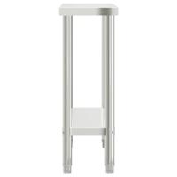 Keukenwerktafel 110x30x85 cm roestvrij staal - thumbnail