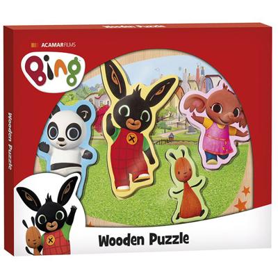 Bambolino Bing houten puzzel met grote figuren - educatief speelgoed leren puzzelen - toys
