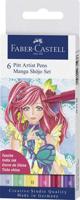 Faber Castell fc-167155 tekenstift faber-castell pitt artist pen manga 6-delig etui shôjo - thumbnail