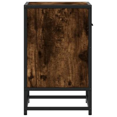 Nachtkastjes 2 st 40x31x50 cm bewerkt hout gerookt eikenkleurig Nachtkastjes 2 st 40x31x50 cm bewerkt hout gerookt eikenkleurig