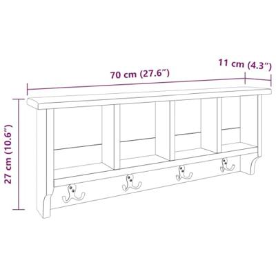 Hanger Bruin 70 x 11 x 27 cm Massief Mahoniehout