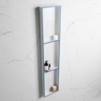 MONDIAZ EASY Nis 149,5x29,5cm in solid surface kleur Jeans | Talc. 3 vakken geschikt voor in- of opbouw - thumbnail