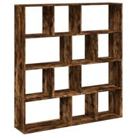 Boekenkast 132x29x141,5 cm bewerkt hout gerookt eikenkleurig - thumbnail