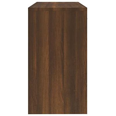Bureau met kast en lade 100x40x73 cm bewerkt hout bruineiken