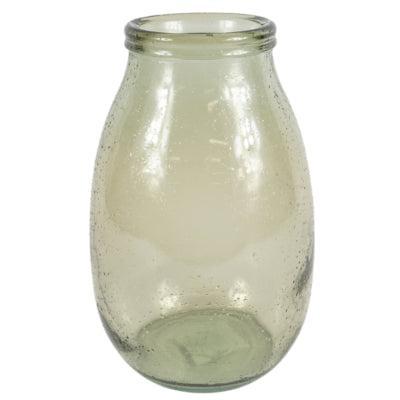 Vaas gerecycled glas beige 28 cm | 4 stuks