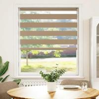 Zebra Blind 110x100 cm stofbreedte 105,9 cm polyester zandbruin - thumbnail
