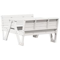 Picknicktafel voor kinderen 88x122x58 cm massief grenenhout wit - thumbnail